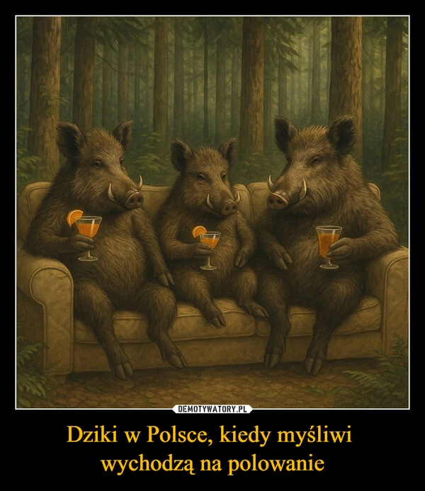 
    Dziki w Polsce, kiedy myśliwi 
wychodzą na polowanie