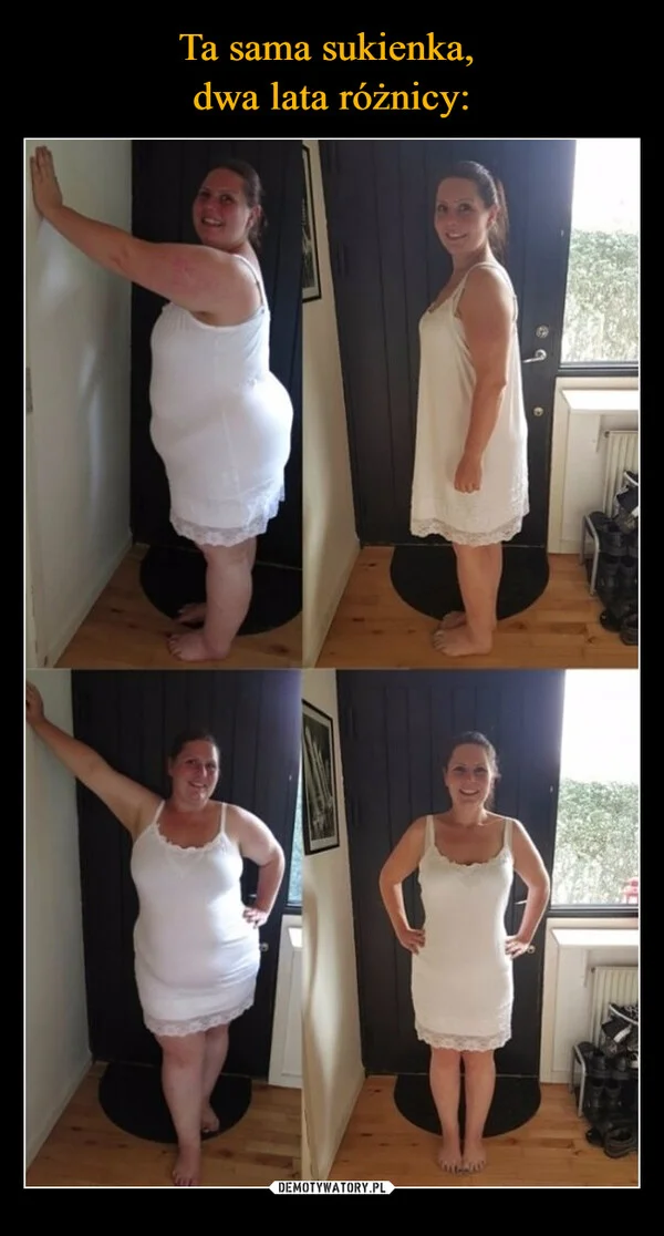 
    Ta sama sukienka, dwa lata różnicy: