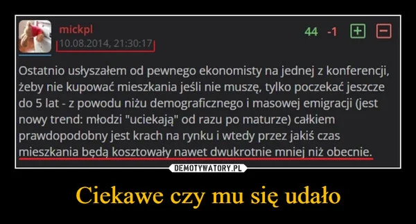 
    Ciekawe czy mu się udało