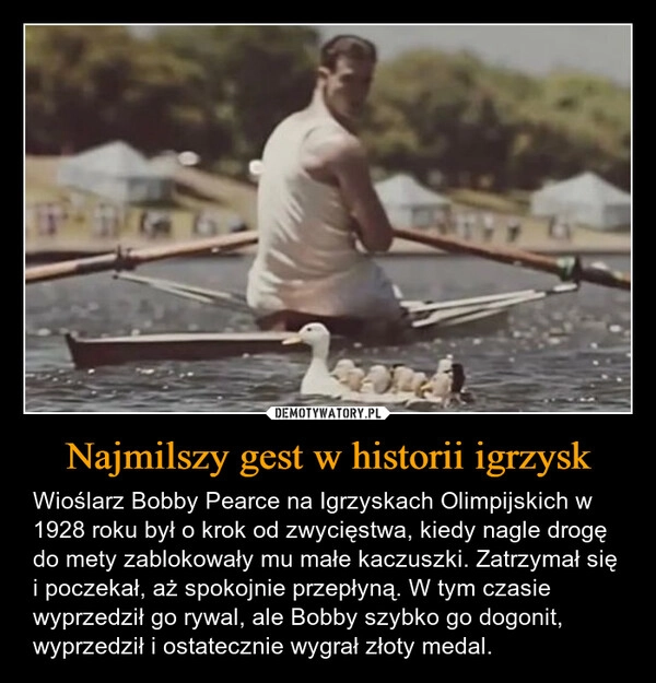 
    Najmilszy gest w historii igrzysk