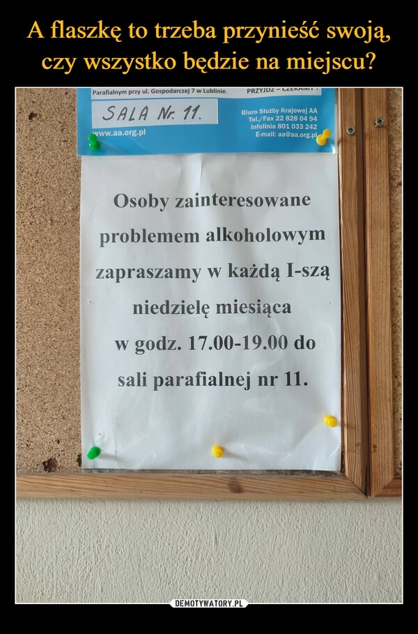 
    A flaszkę to trzeba przynieść swoją, czy wszystko będzie na miejscu?