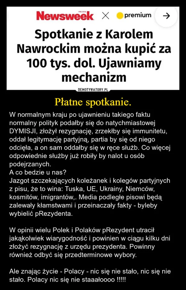 
    Płatne spotkanie.