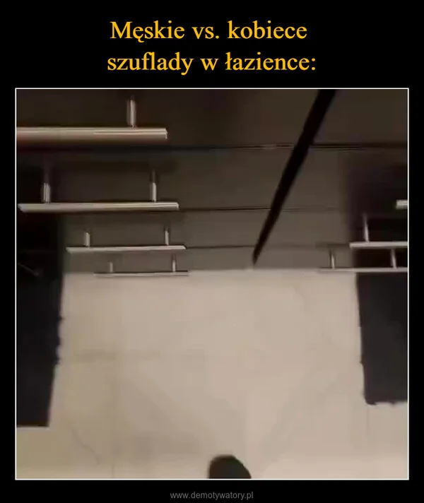 
    Męskie vs. kobiece szuflady w łazience: