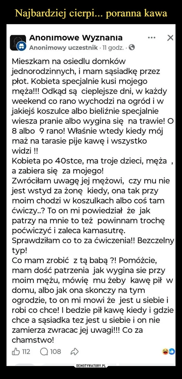 
    Najbardziej cierpi... poranna kawa
