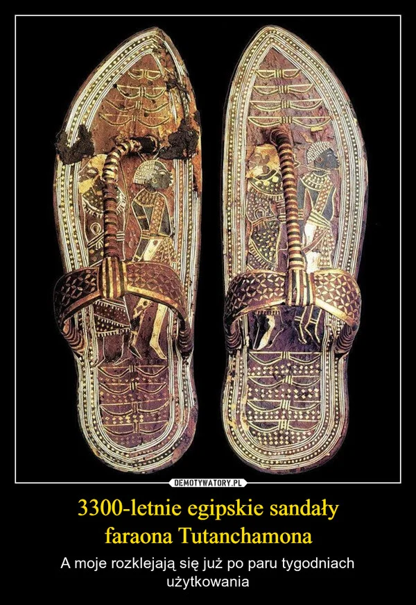 
    3300-letnie egipskie sandały faraona Tutanchamona