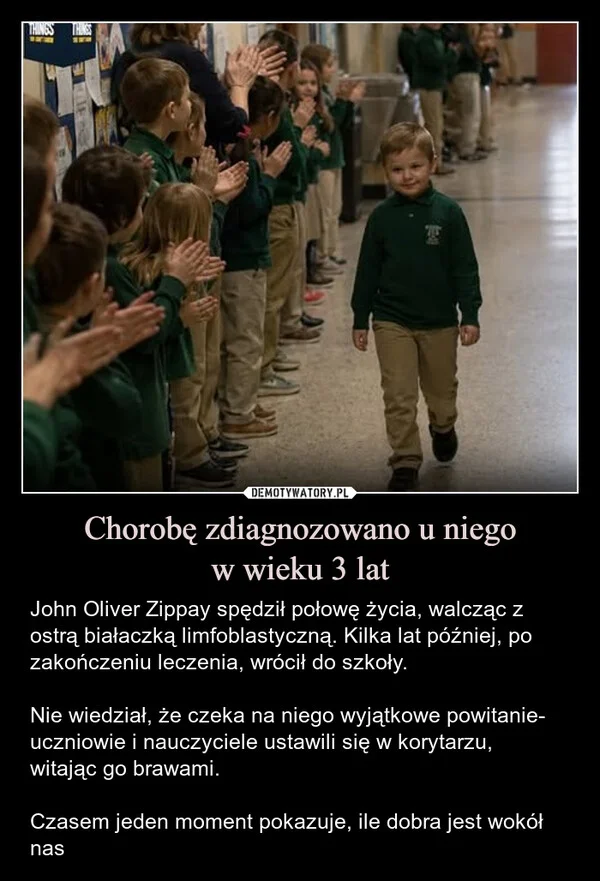 
    Chorobę zdiagnozowano u niego w wieku 3 lat