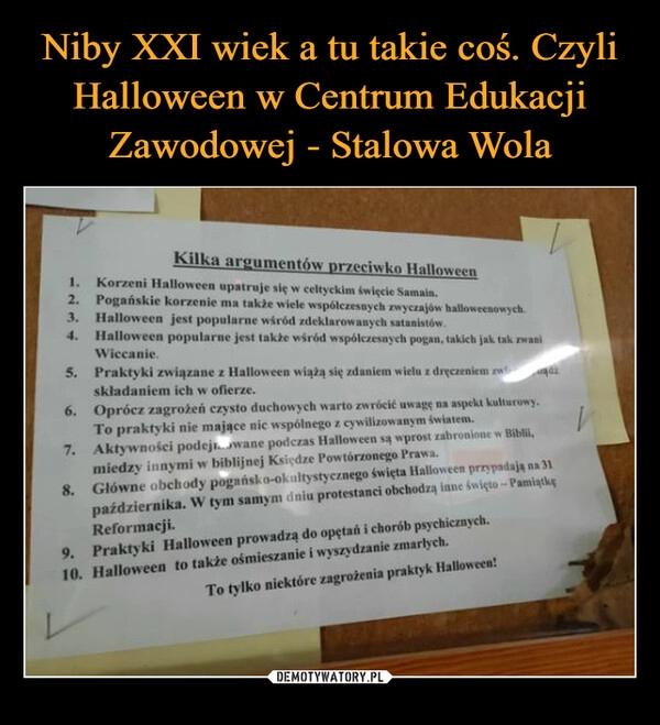 
    
Niby XXI wiek a tu takie coś. Czyli Halloween w Centrum Edukacji Zawodowej - Stalowa Wola 