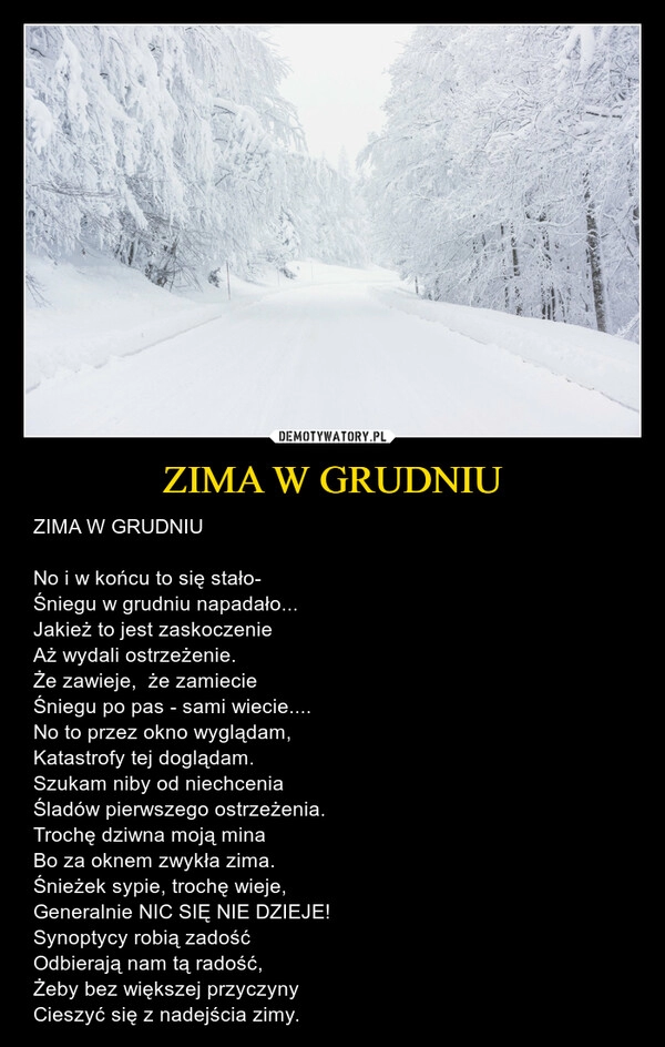 
    
ZIMA W GRUDNIU 