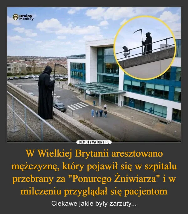 
    W Wielkiej Brytanii aresztowano mężczyznę, który pojawił się w szpitalu przebrany za 