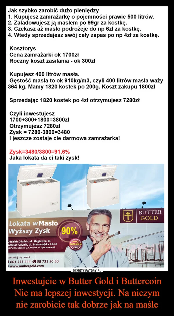 Inwestujcie w Butter Gold i Buttercoin Nie ma lepszej inwestycji. Na niczym nie zarobicie tak dobrze jak na maśle