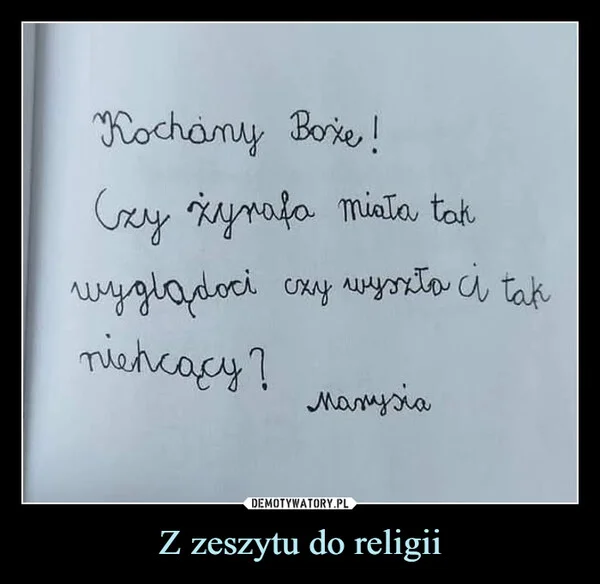 
    Z zeszytu do religii