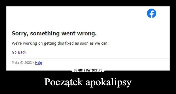 
    Początek apokalipsy