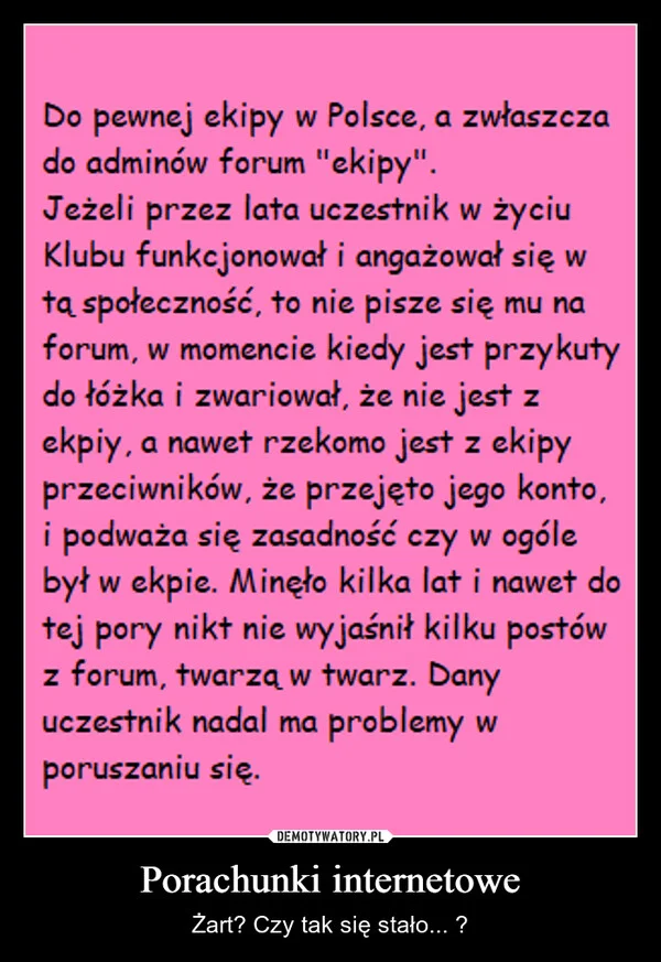 
    Porachunki internetowe