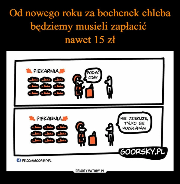 
    
Od nowego roku za bochenek chleba będziemy musieli zapłacić
nawet 15 zł 