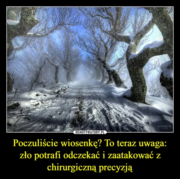 
    Poczuliście wiosenkę? To teraz uwaga: zło potrafi odczekać i zaatakować z chirurgiczną precyzją