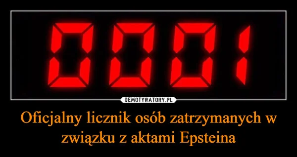
    Oficjalny licznik osób zatrzymanych w związku z aktami Epsteina