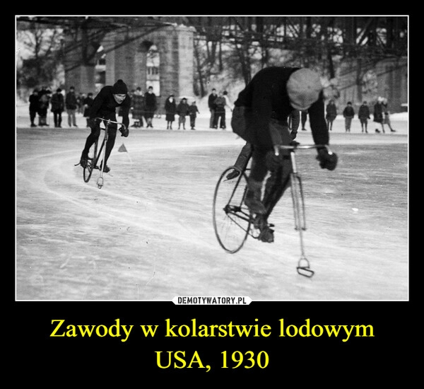 
    Zawody w kolarstwie lodowym USA, 1930