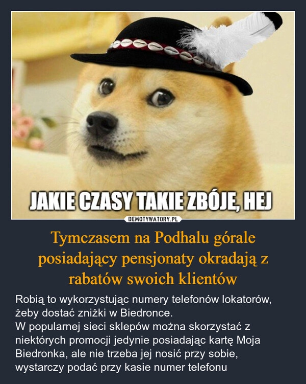 
    Tymczasem na Podhalu górale posiadający pensjonaty okradają z rabatów swoich klientów