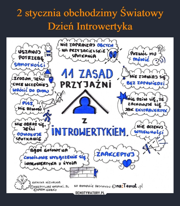 
    2 stycznia obchodzimy Światowy Dzień Introwertyka 