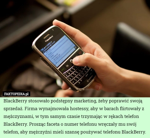 
    BlackBerry stosowało podstępny marketing, żeby poprawić swoją sprzedaż.