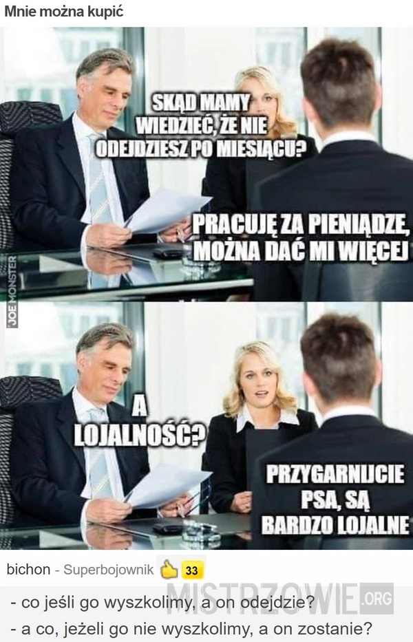 
    Mnie można kupić