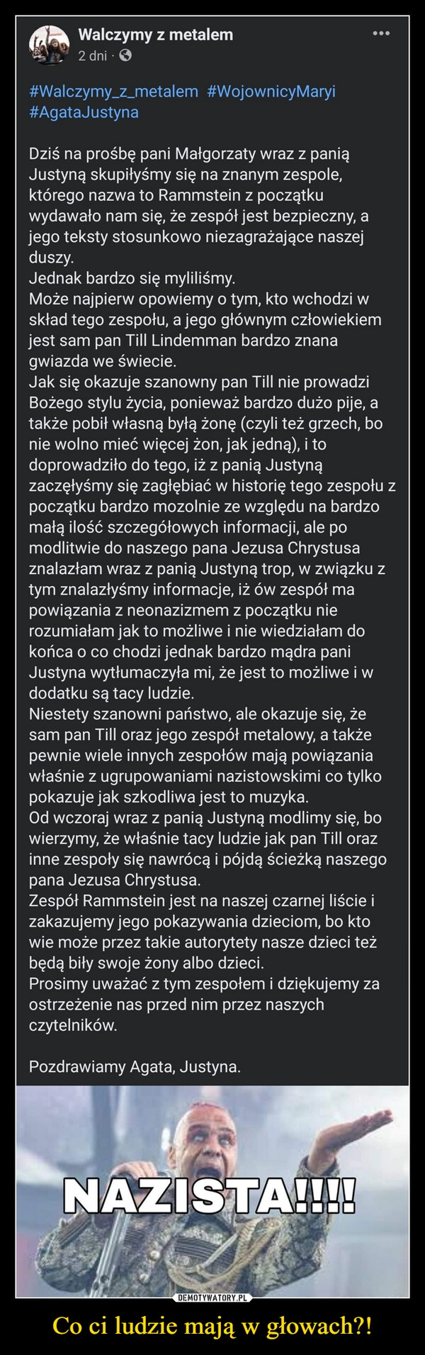 
    Co ci ludzie mają w głowach?!