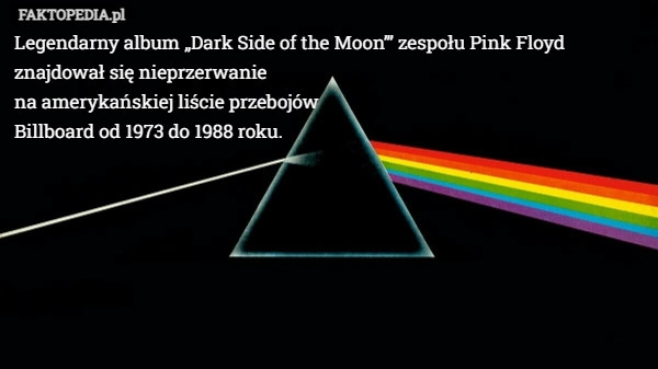 
    Legendarny album „Dark Side of the Moon”’ zespołu Pink Floyd znajdował się