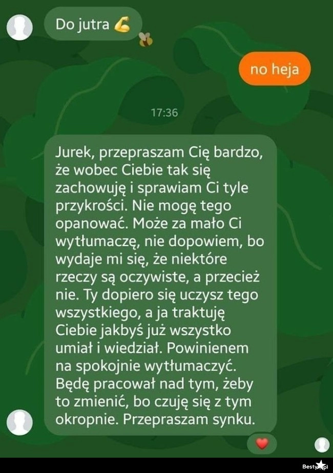 
    Wiadomość od taty 