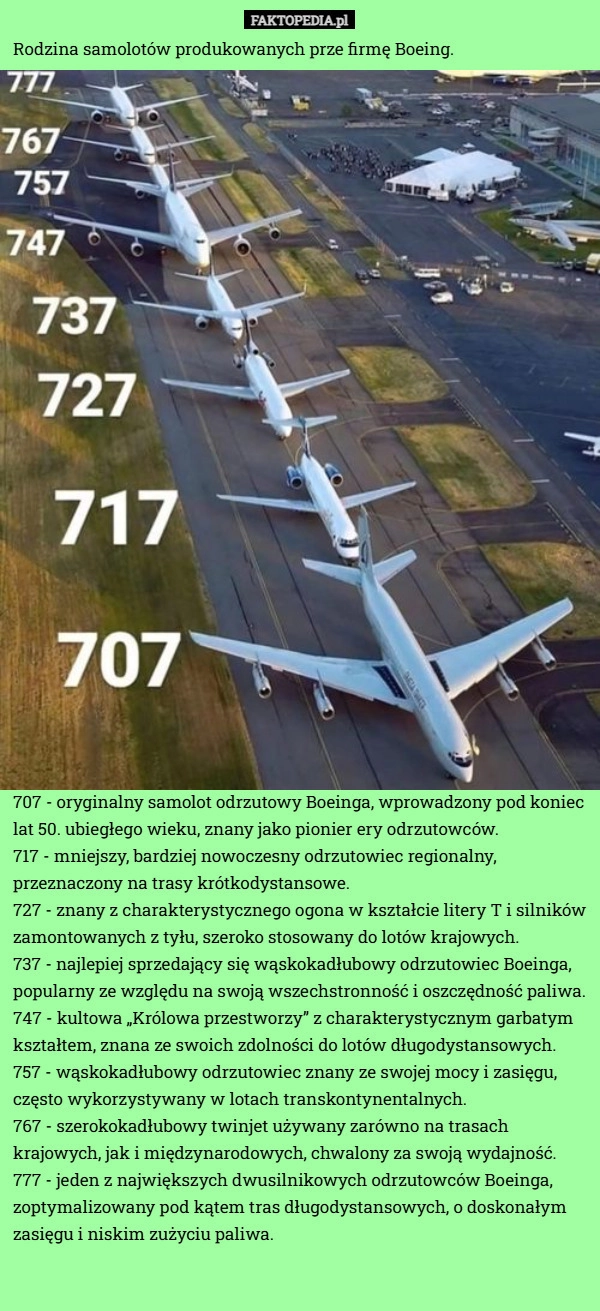 
    Rodzina samolotów produkowanych prze firmę Boeing.