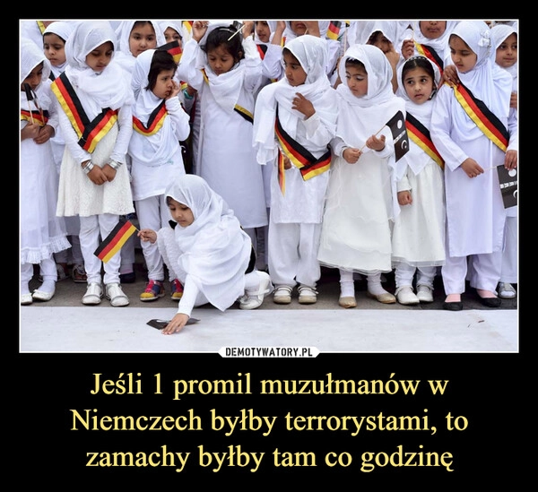 
    Jeśli 1 promil muzułmanów w Niemczech byłby terrorystami, to zamachy byłby tam co godzinę