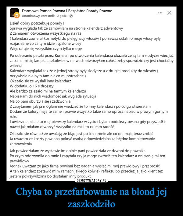 
    Chyba to przefarbowanie na blond jej zaszkodziło