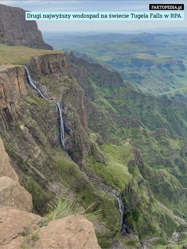 
    Drugi najwyższy wodospad na świecie Tugela Falls w RPA.