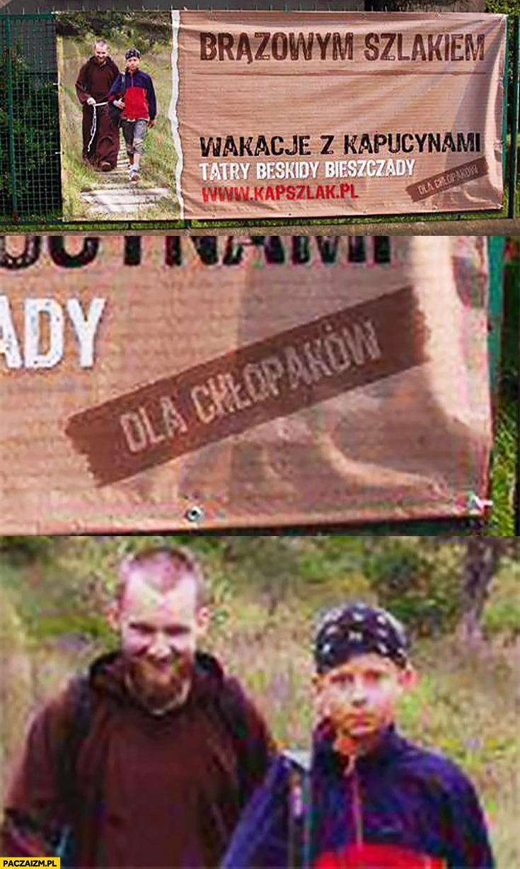 
    Brązowym szlakiem wakacje z kapucynami dla chłopaków reklama plakat