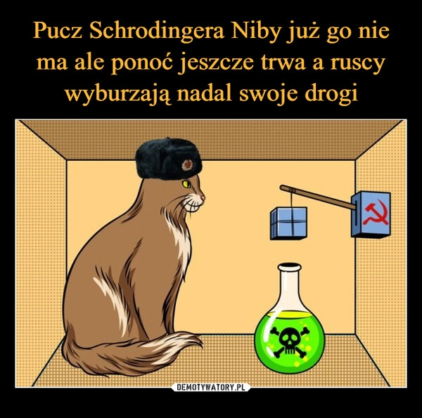 
    Pucz Schrodingera Niby już go nie ma ale ponoć jeszcze trwa a ruscy wyburzają nadal swoje drogi