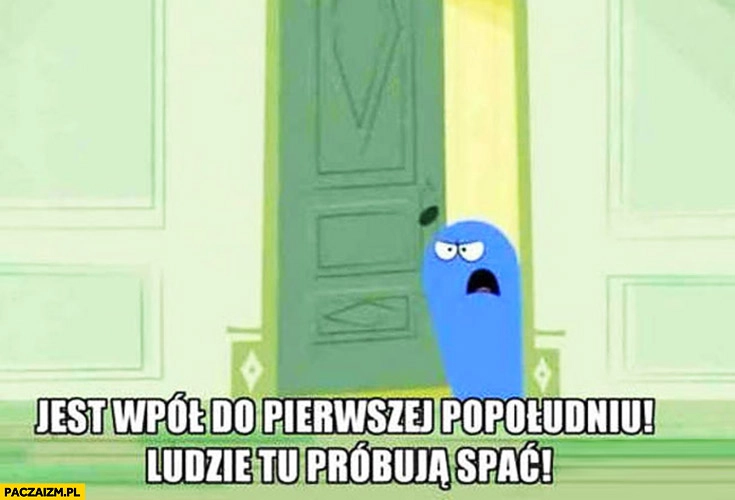 
    Ludzie próbują spać