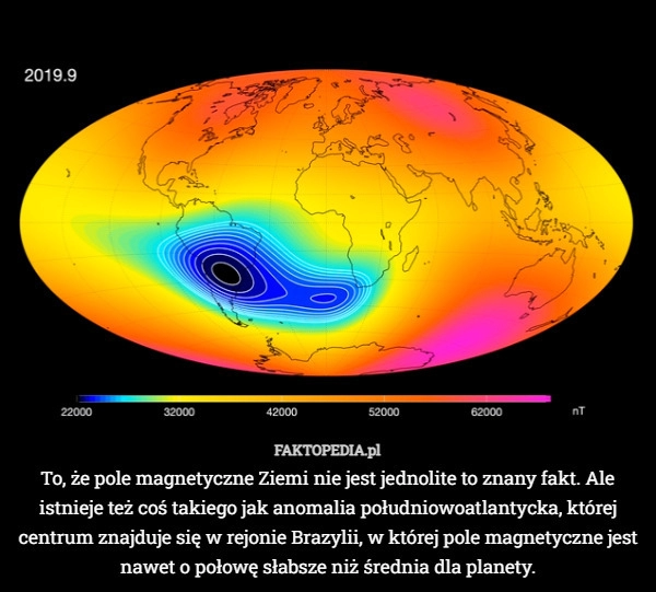 
    To, że pole magnetyczne Ziemi nie jest jednolite to znany fakt. Ale istnieje