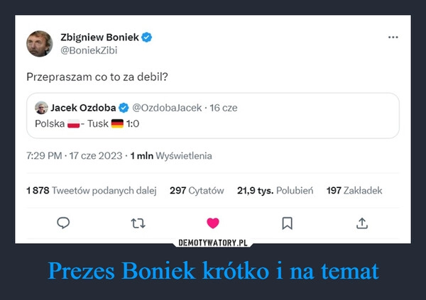 
    Prezes Boniek krótko i na temat