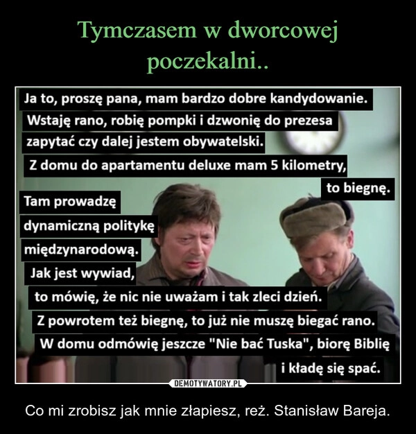 
    Tymczasem w dworcowej poczekalni..