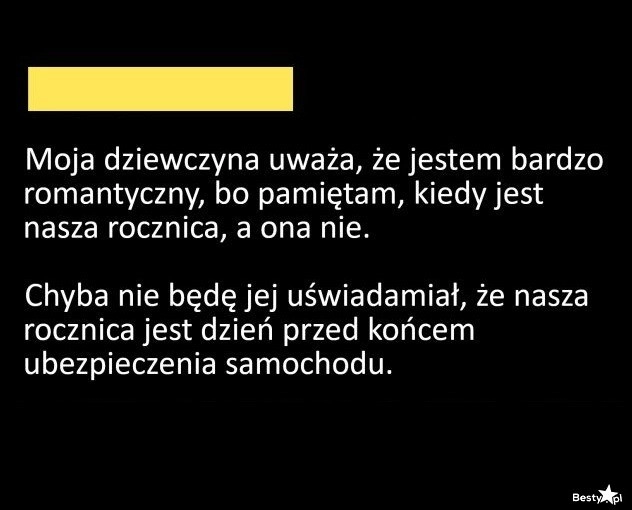 
    Pamięć o rocznicy związku 