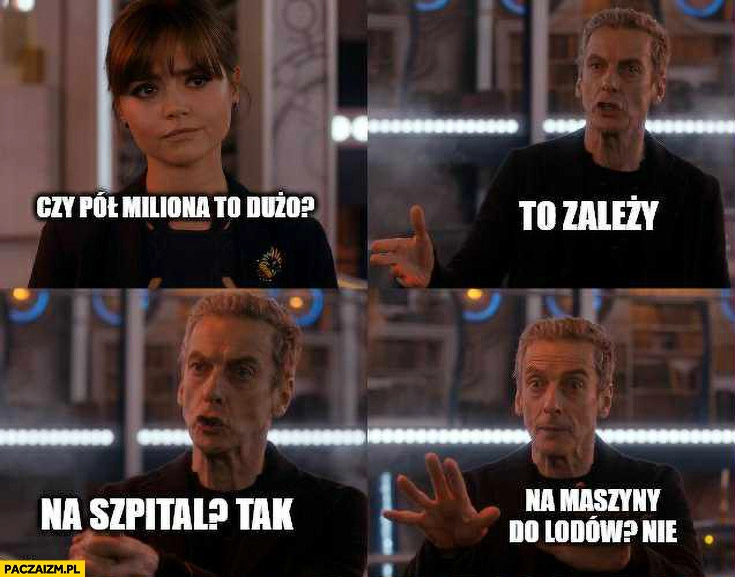 
    Czy pół miliona to dużo? To zależy, na szpital tak, na maszyny do lodów nie. Afera KPO