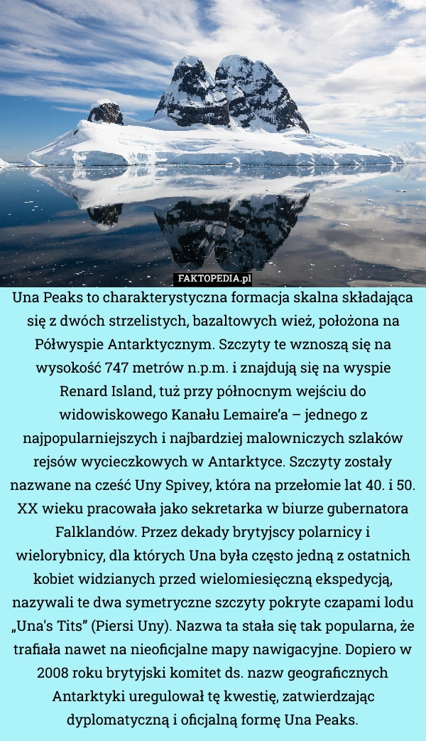 
    Una Peaks to charakterystyczna formacja skalna składająca się z dwóch strzelistych,