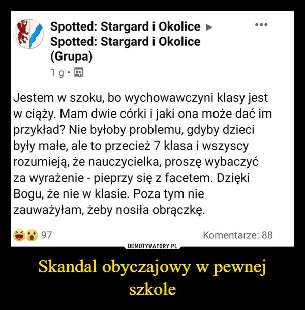 
    Skandal obyczajowy w pewnej szkole