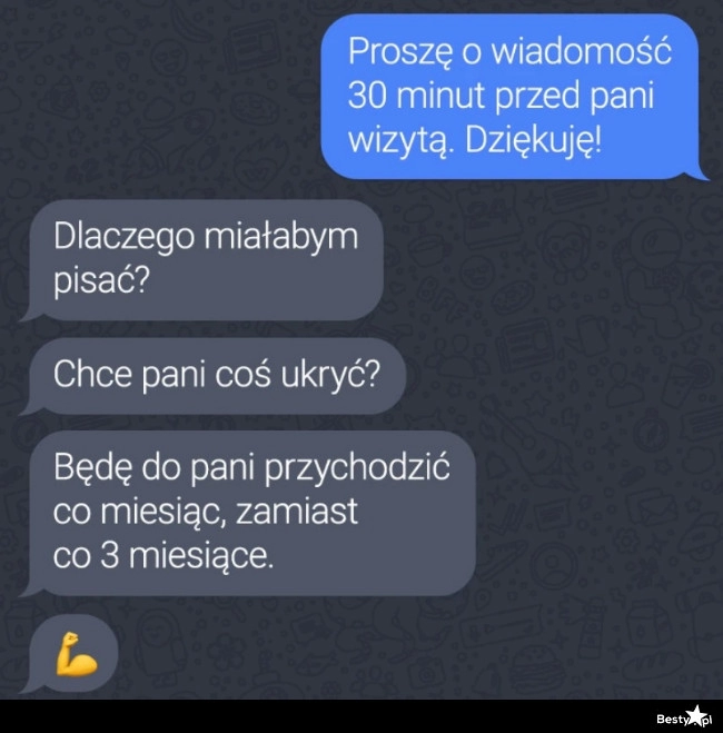 
    Prośba do właścicielki mieszkania 