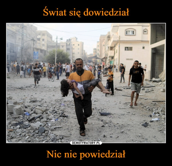 
    Świat się dowiedział Nic nie powiedział