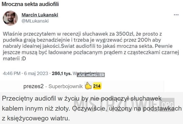 
    Mroczna sekta audiofili