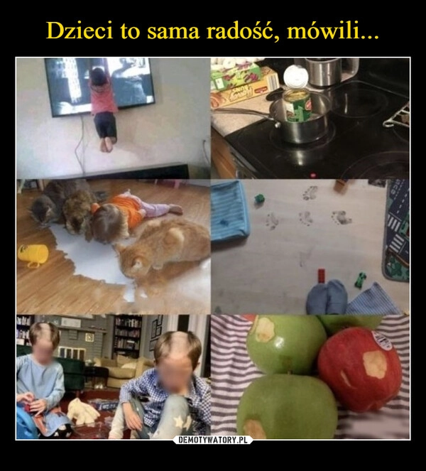 
    Dzieci to sama radość, mówili...