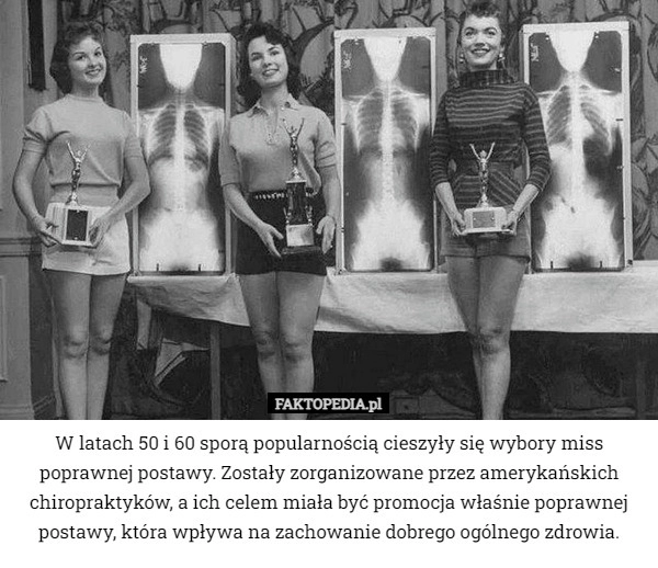 
    W latach 50 i 60 sporą popularnością cieszyły się wybory miss poprawnej