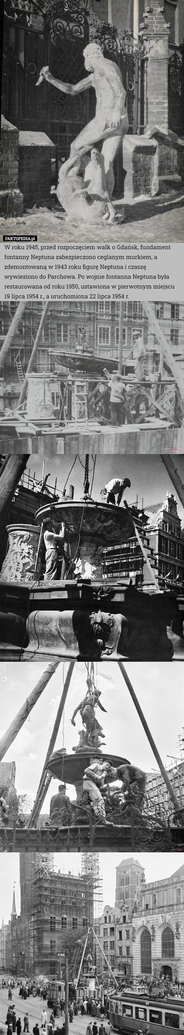 
    W roku 1945, przed rozpoczęciem walk o Gdańsk, fundament fontanny Neptuna