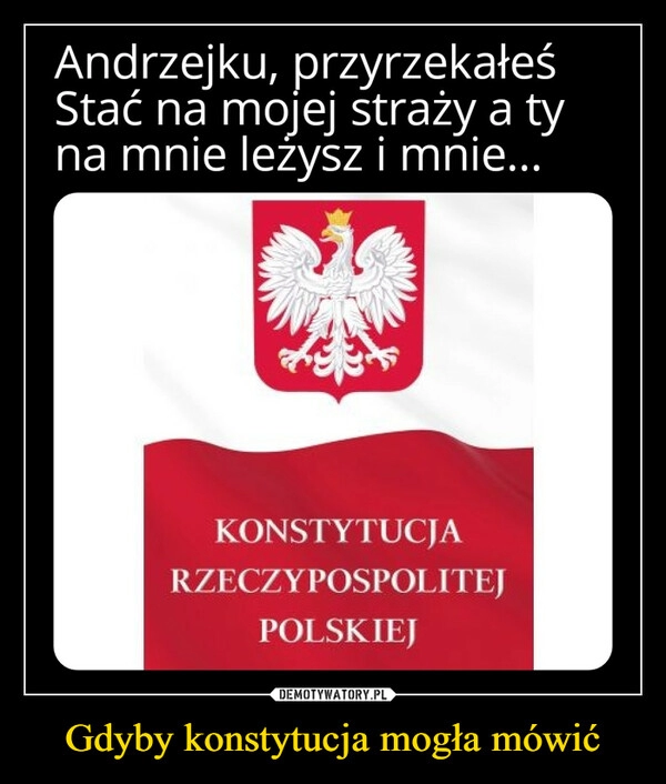 
    Gdyby konstytucja mogła mówić