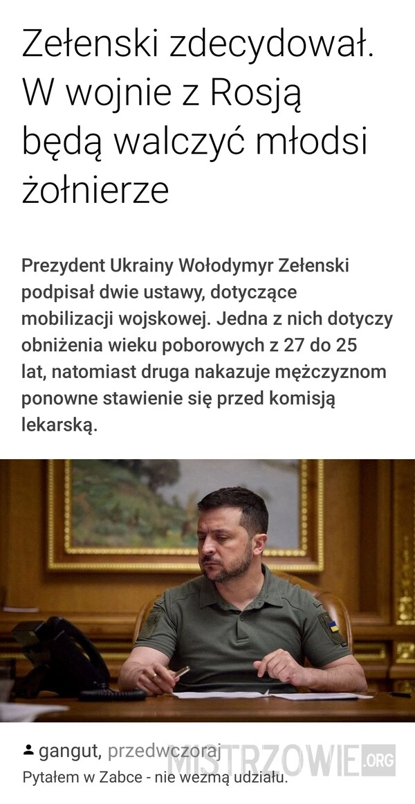 
    Zełenski zdecydował